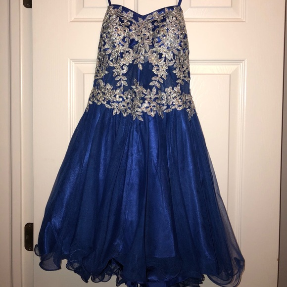 SOLD! Royal Blue Homecoming Dress - Picture 2 of 4